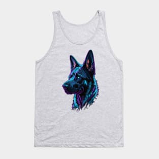 Retro Vintage German Shepard Design Tank Top